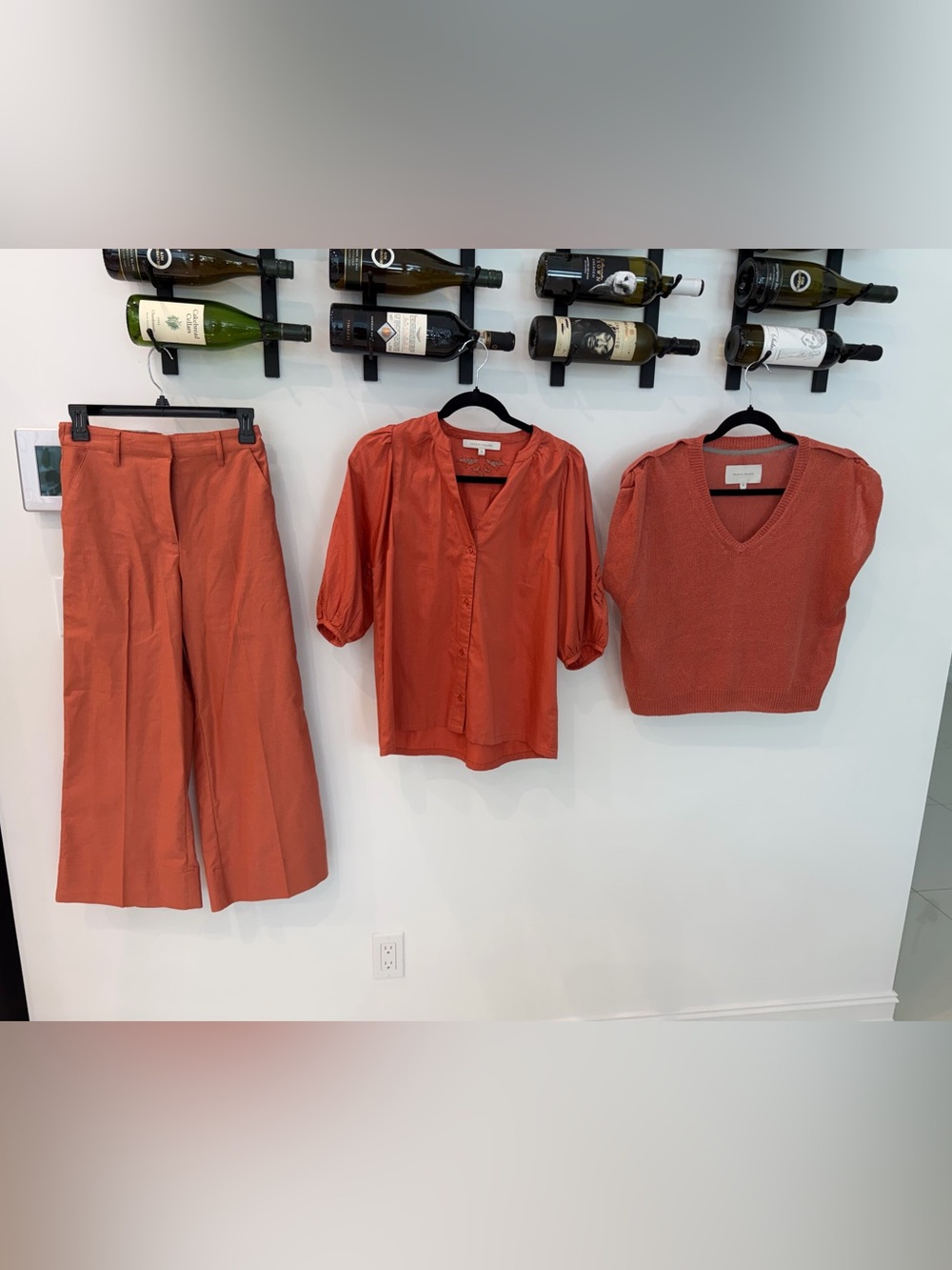 Brochu Walker Rust-Orange High-Waist Skirt